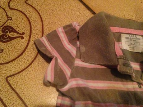 Dívčí tričko s límečkem, proužky vel. 68 - 74, l.o.g.g.,68