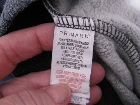Dětské šedé tepláky, primark,158