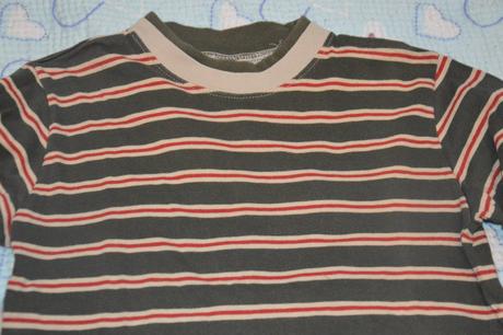 110 116 bavlněné prouhaté triko dlouhý rukáv, 116
