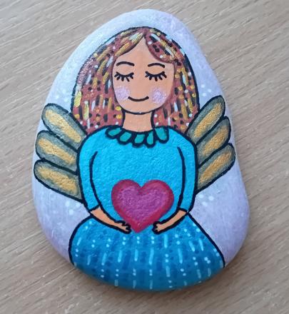 Kamínek s andělkou,