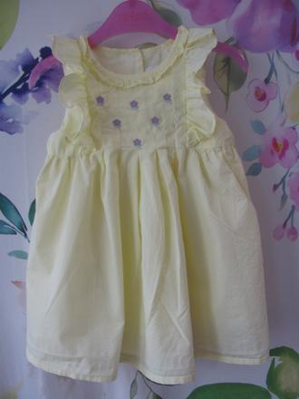 Krásné plátěné sv.žluté letní šaty s volánky, coolclub,86