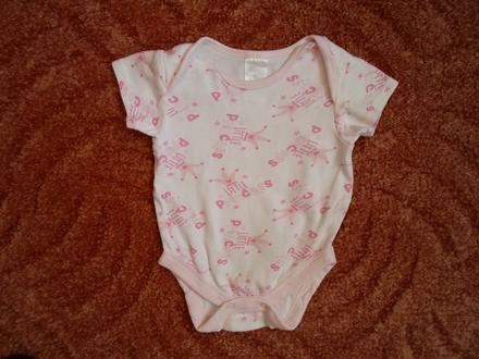 Bílé body krátký rukáv, little star,56