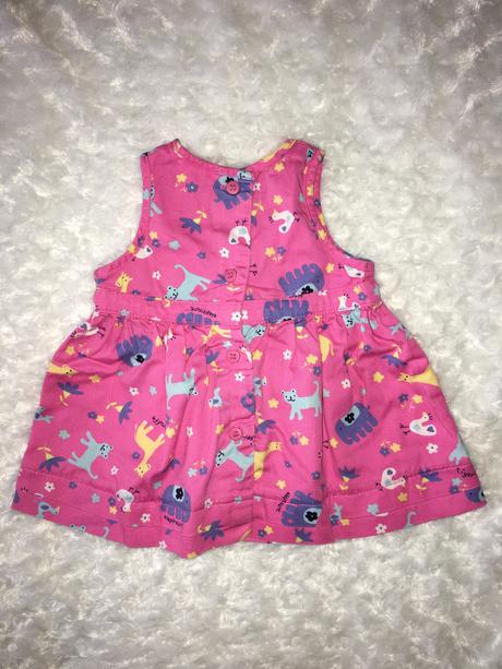 Růžové riflové/džínové šaty, 68