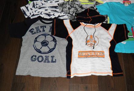 Klučičí trička s míčem, kr.rukáv - vel.128, matalan,128