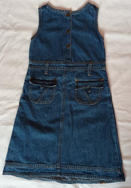 Riflové šaty s výšivkou c&a, c&a,122