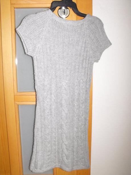 Šedé pletené šaty miss e-vie, evie angel,116