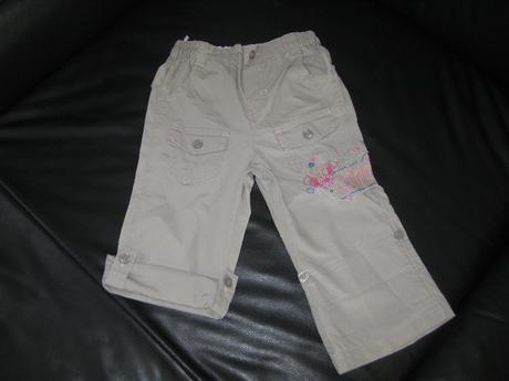 Rolovací plátěné kalhoty vel. 86/92, 86