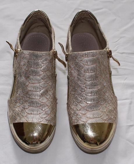 Zlaté podzimní boty vel. 33, 33