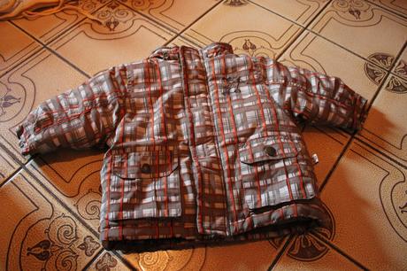 Klučičí zimní bunda proužky, 68