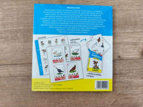 Kvarteto angličtina zvířata a rodina, 