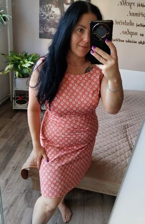 Meruňkové šaty m 38 dámské, m