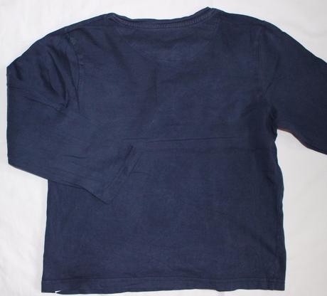 Ak147. modré tričko s knoflíčky 9-10 let, marks & spencer,140