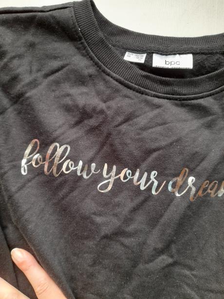 Mikina, triko černá se třpytem bpc, 140