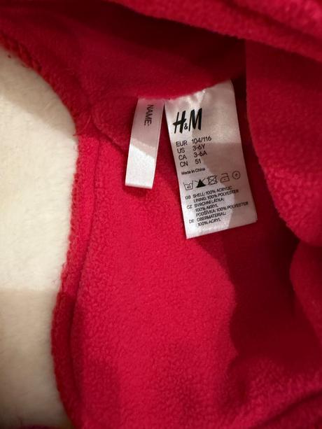 104/116 (růžová/vícebarevná) čepice a šála, h&m,104