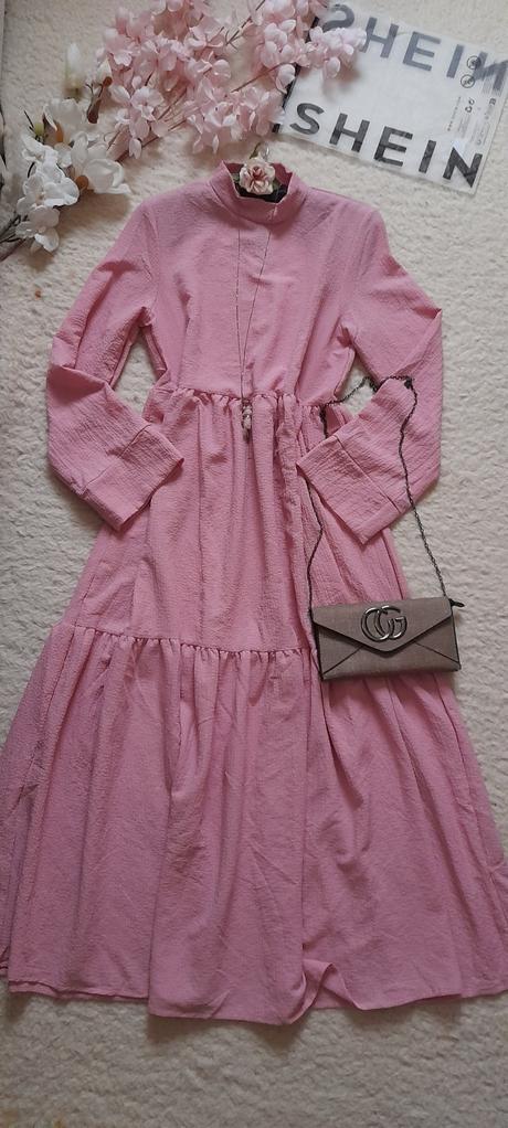 Shein volánové dlouhé šaty, m