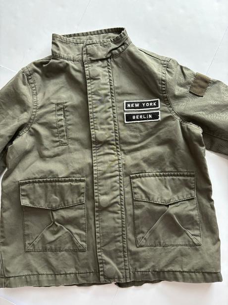 Bunda olivová jaro/podzim - v.9/12 měs, river island,80