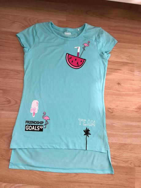 Yigga dlouhé tricko třeba na plaz tyrkysová 146/15, yigga,146