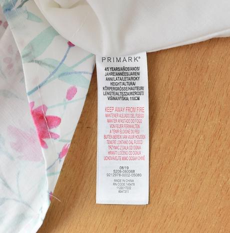 Šaty vel. 4 - 5 let, primark,110