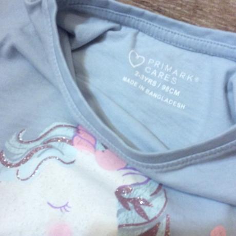 Bavlněný crop top s jednorožcem, primark,98