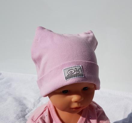 A67 dívčí bavlněná čepička šnek vel. 56-62, 56