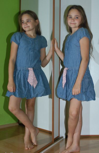 Modré dívčí šaty s kapsami, debenhams,134