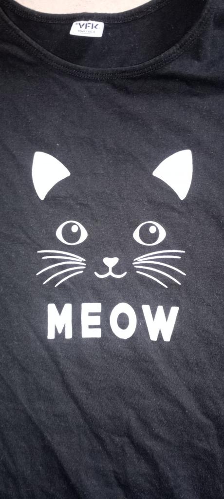 Noční košile, košilka s kočkou, kik,158