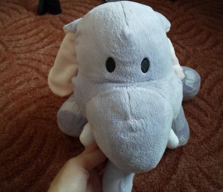 Velký plyšový lila fialový slon, 