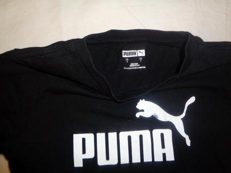 Černé bavlněné tričko puma, puma,128