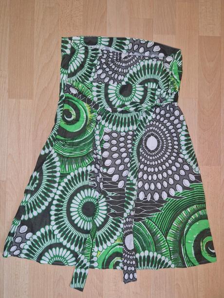 Šaty bez ramínek zelené jane norman, 152