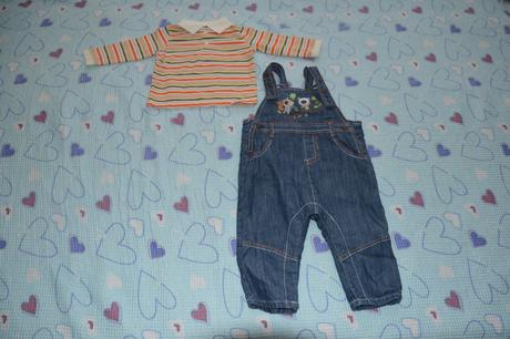Komplet, vel. 68, zn. caa, triko + kalhoty, c&a,68