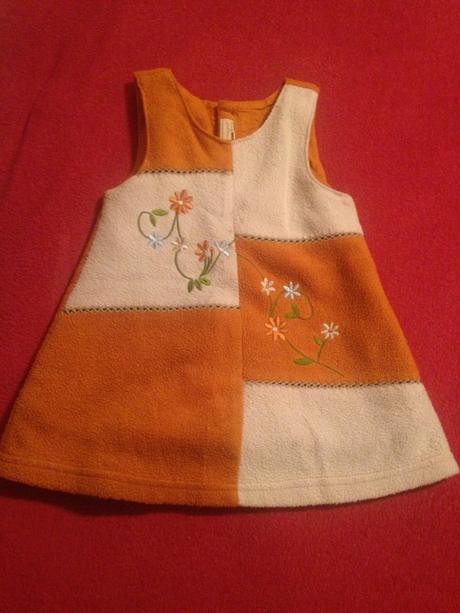 Dívčí zateplené šaty - šatičky květy, 74