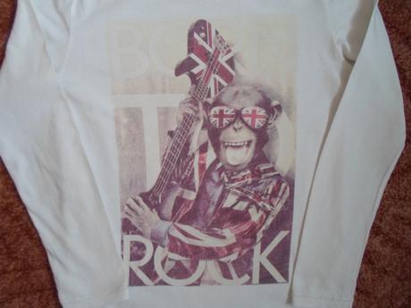 Bílé tričko triko dlouhý rukáv, zara,140