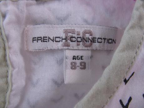 Bílá plátěná tunika se vzorečkem, 134