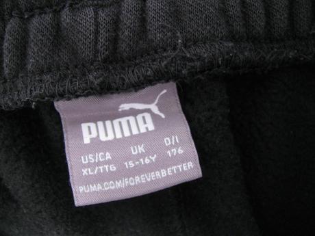 Chlapecké bavlněné černé tepláky puma, puma,170