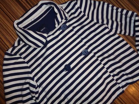 Luxusní modrobílé pruhované námořnické sako, gap,158