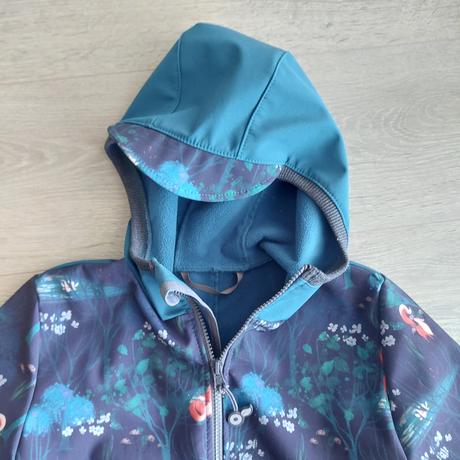 Dívčí softshellový kabát s fleecem vel. 134/140, unuo,134