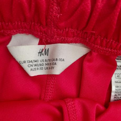 Chlapecké červené šortky s číslicí, h&m, 134/140, h&m,134