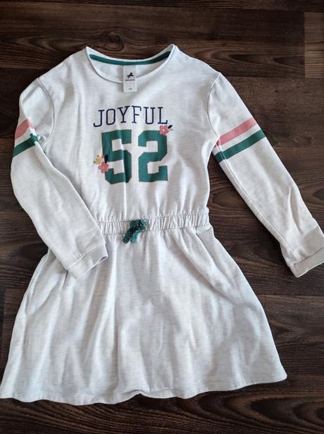 Mikinové šaty vel. 128, palomino,128