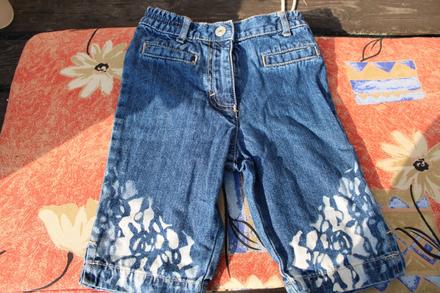 Dívčí riflové kraťasy - kraťásky vzor, palomino,104