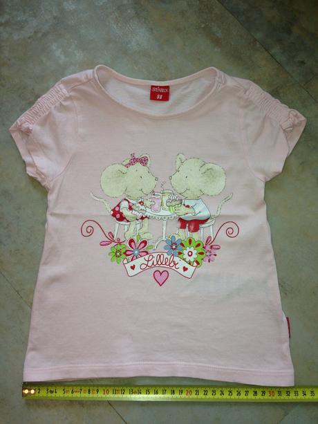 Růžové tričko lillebi myšky vel. 98 zn. steinbeck, 98