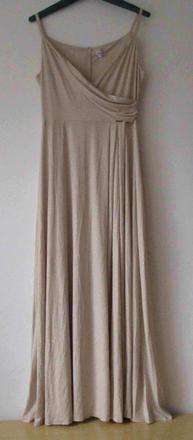 Dlouhé slavnostní šaty béžové numoco xxl 44, 44 / xxl