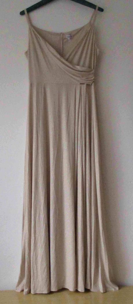 Dlouhé slavnostní šaty béžové numoco xxl 44, 44 / xxl