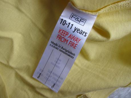 Bavlněné žluté tričko,unisex, f&f,146