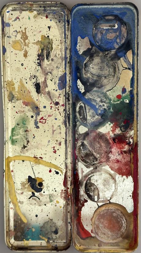 Plechová krabička na barvy, 