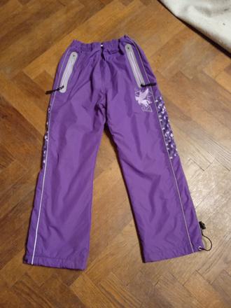 Dětské zateplené šusťákové kalhoty - velikost 128, kugo,128