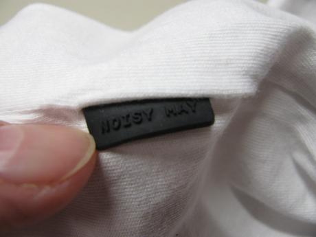 Dámské bílé bavlněné tričko noisy may, l