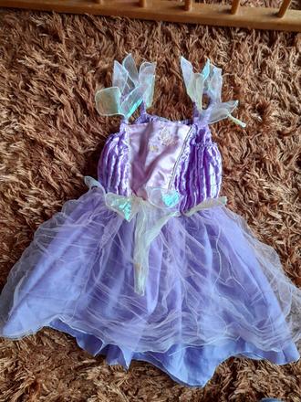 Kostým víla fialková šaty,