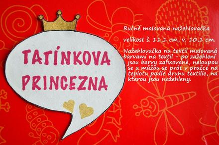 Nažehlovačka na textil tatínkova princezna, 
