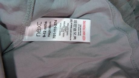 Šedé sváteční šatičky, next,80