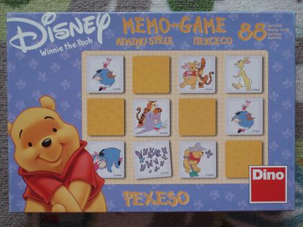 Stolní hra-deskovka memo pexeso medvídek pú 88 ks., 